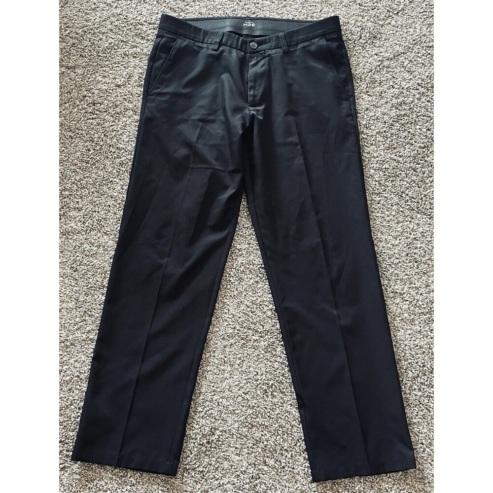 Haggar H26 Men's Premium Stretch Slim Fit Dress Pants - Black 33x30